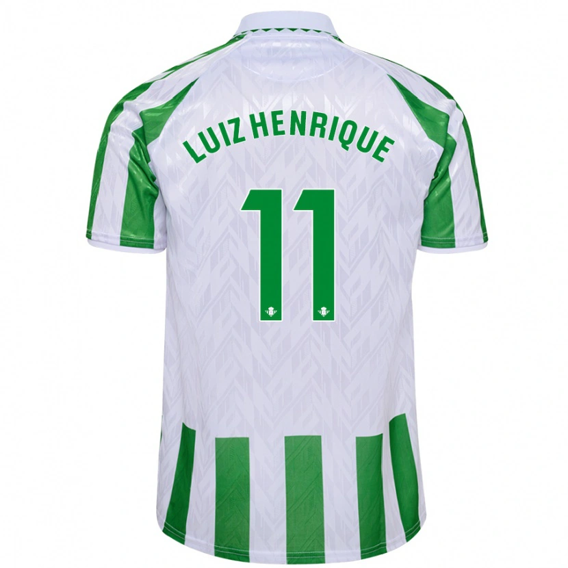 Danxen Heren Luiz Henrique #11 Groen Witte Strepen Thuisshirt Thuistenue 2024/25 T-Shirt