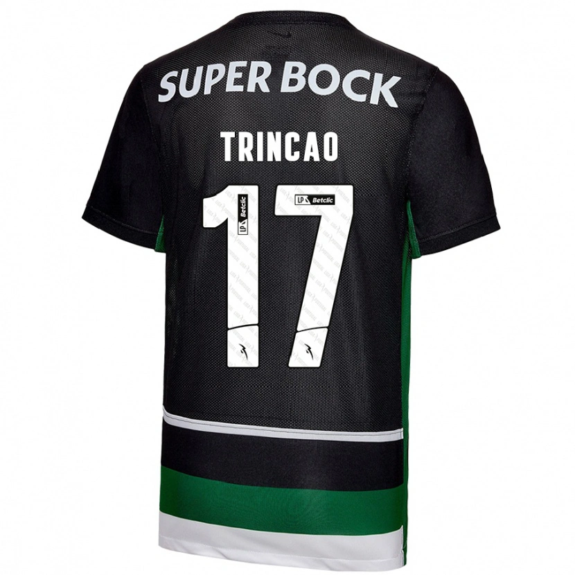 Danxen Heren Trincão #17 Zwart Wit Groen Thuisshirt Thuistenue 2024/25 T-Shirt