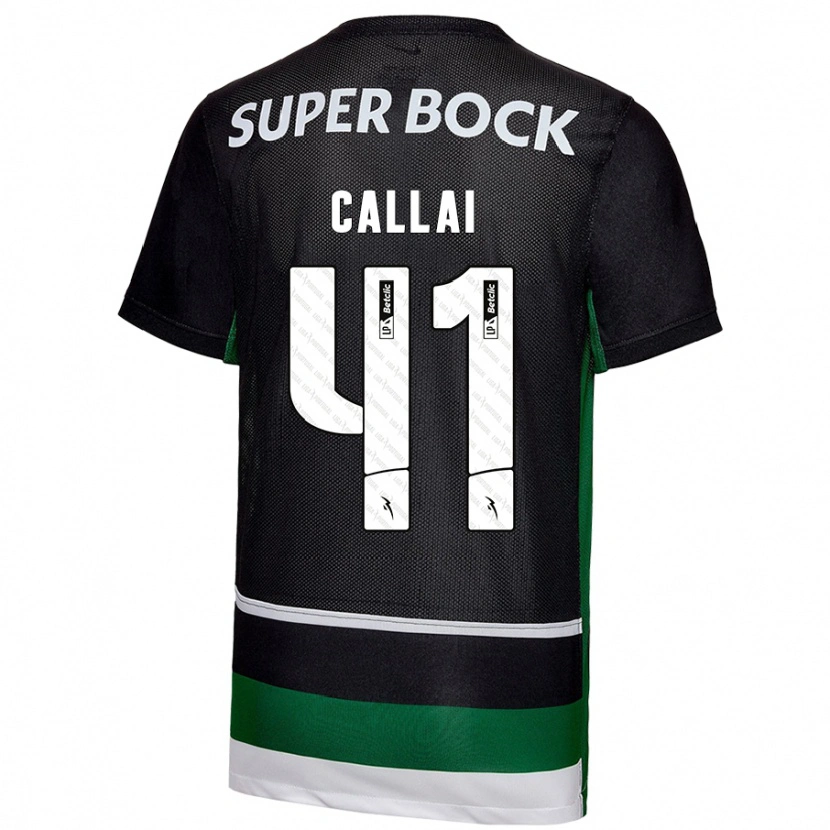 Danxen Heren Diego Callai #41 Zwart Wit Groen Thuisshirt Thuistenue 2024/25 T-Shirt