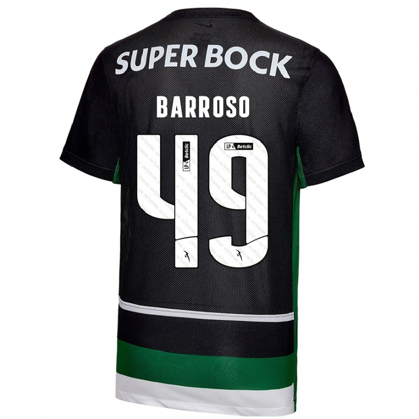 Danxen Heren Leonardo Barroso #49 Zwart Wit Groen Thuisshirt Thuistenue 2024/25 T-Shirt