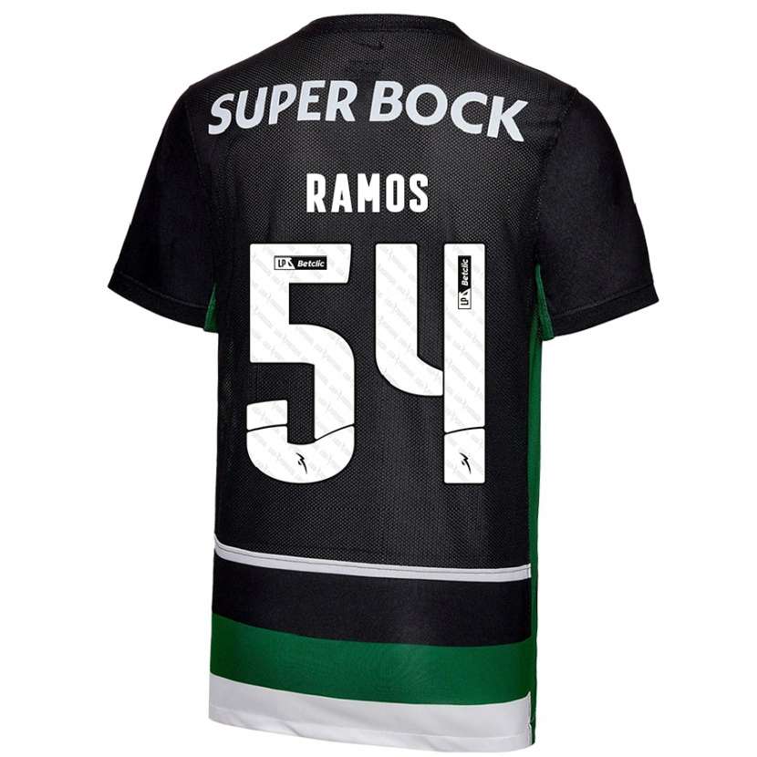 Danxen Heren Bruno Ramos #54 Zwart Wit Groen Thuisshirt Thuistenue 2024/25 T-Shirt