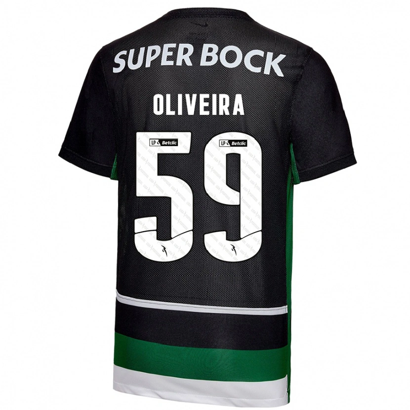 Danxen Heren Kauã Oliveira #59 Zwart Wit Groen Thuisshirt Thuistenue 2024/25 T-Shirt