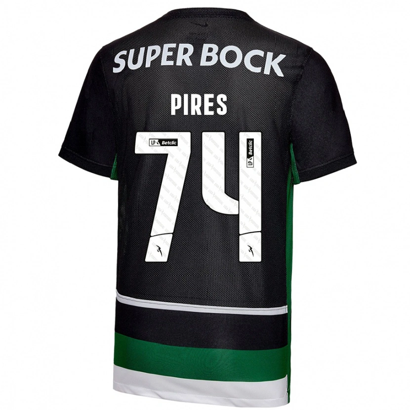 Danxen Heren Guilherme Pires #74 Zwart Wit Groen Thuisshirt Thuistenue 2024/25 T-Shirt