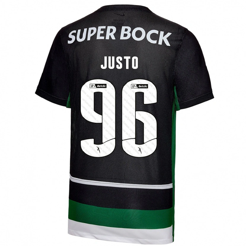 Danxen Heren Samuel Justo #96 Zwart Wit Groen Thuisshirt Thuistenue 2024/25 T-Shirt