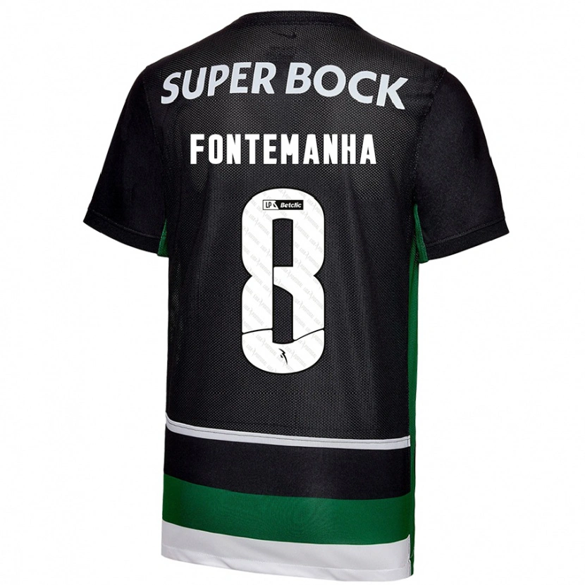 Danxen Heren Rita Fontemanha #8 Zwart Wit Groen Thuisshirt Thuistenue 2024/25 T-Shirt