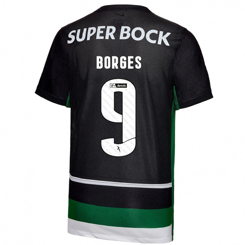 Danxen Heren Ana Borges #9 Zwart Wit Groen Thuisshirt Thuistenue 2024/25 T-Shirt