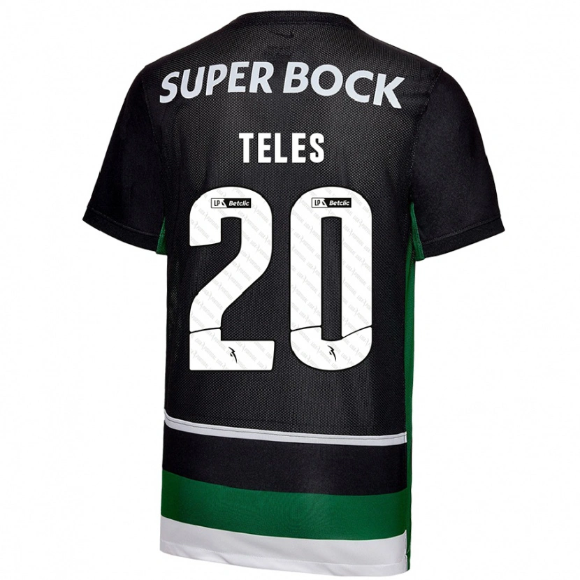 Danxen Heren Ana Teles #20 Zwart Wit Groen Thuisshirt Thuistenue 2024/25 T-Shirt