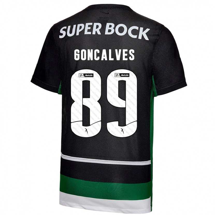 Danxen Heren André Gonçalves #89 Zwart Wit Groen Thuisshirt Thuistenue 2024/25 T-Shirt