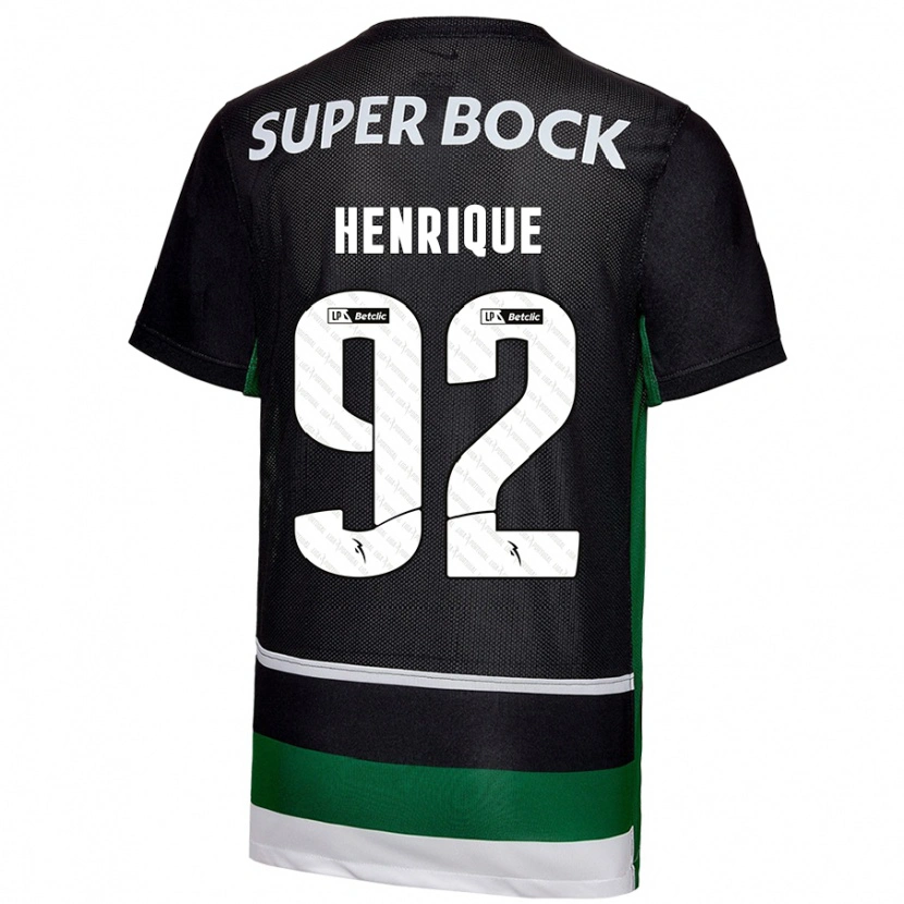 Danxen Heren Eduardo Henrique #92 Zwart Wit Groen Thuisshirt Thuistenue 2024/25 T-Shirt