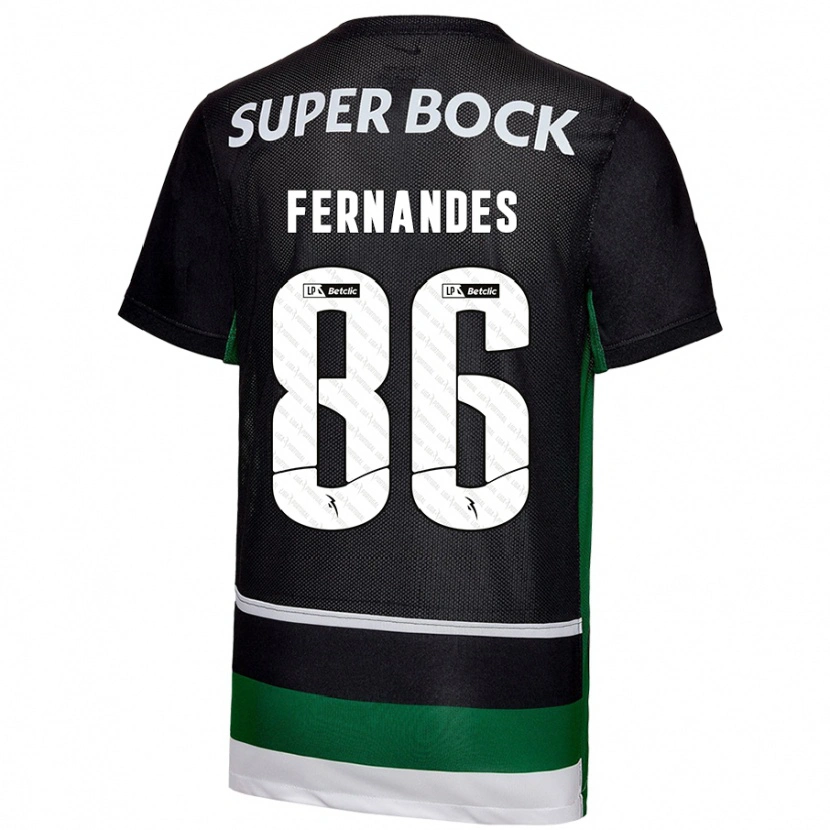 Danxen Heren Emanuel Fernandes #86 Zwart Wit Groen Thuisshirt Thuistenue 2024/25 T-Shirt