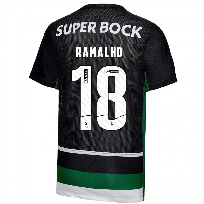 Danxen Heren Inês Filipa Ramalho Gonçalves #18 Zwart Wit Groen Thuisshirt Thuistenue 2024/25 T-Shirt