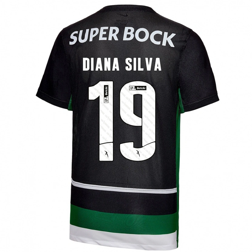 Danxen Heren Diana Micaela Abreu De Sousa E Silva #19 Zwart Wit Groen Thuisshirt Thuistenue 2024/25 T-Shirt