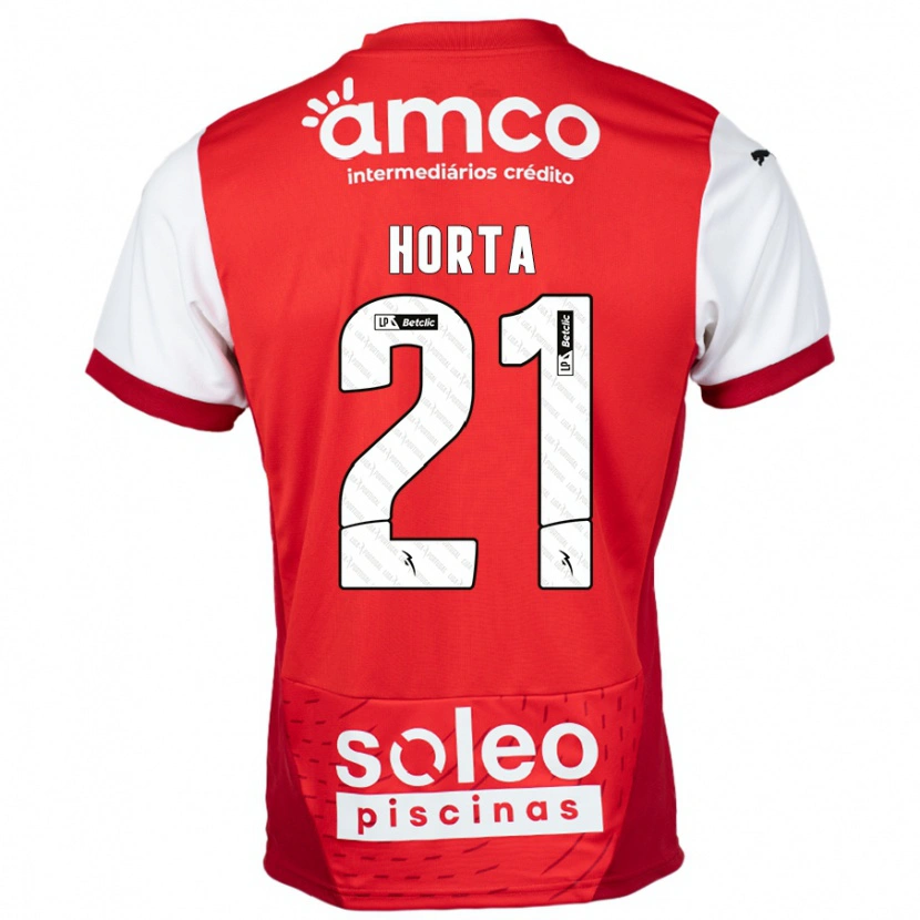 Danxen Heren Ricardo Horta #21 Rood Wit Thuisshirt Thuistenue 2024/25 T-Shirt