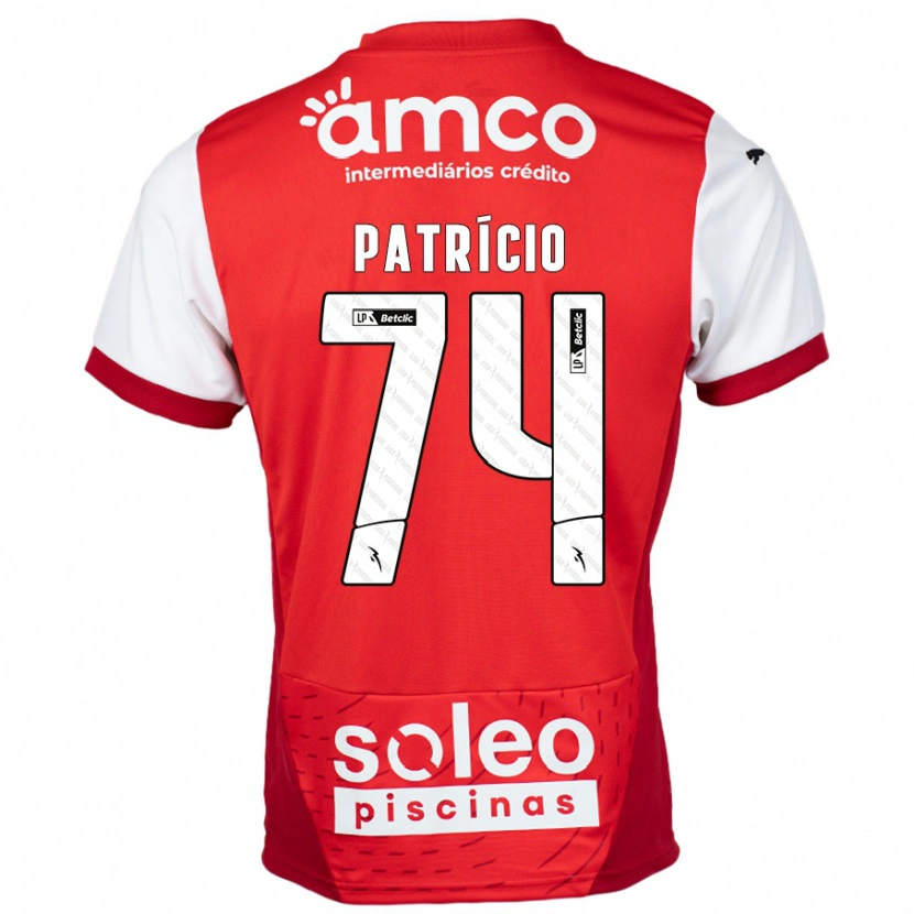 Danxen Heren Nuno Patrício #74 Rood Wit Thuisshirt Thuistenue 2024/25 T-Shirt