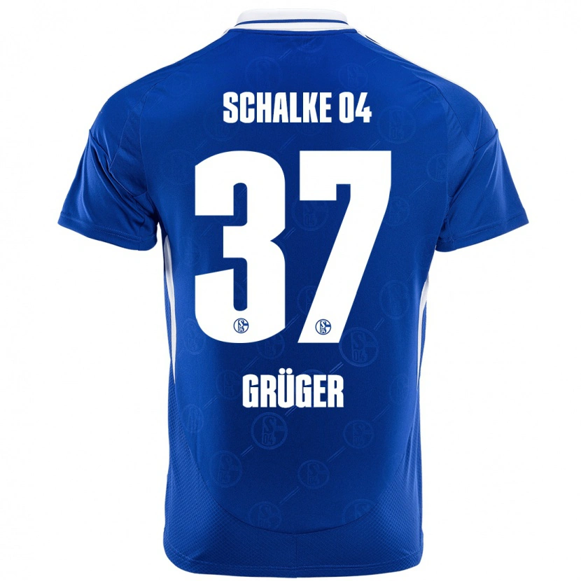 Danxen Heren Max Grüger #37 Koningsblauw Thuisshirt Thuistenue 2024/25 T-Shirt