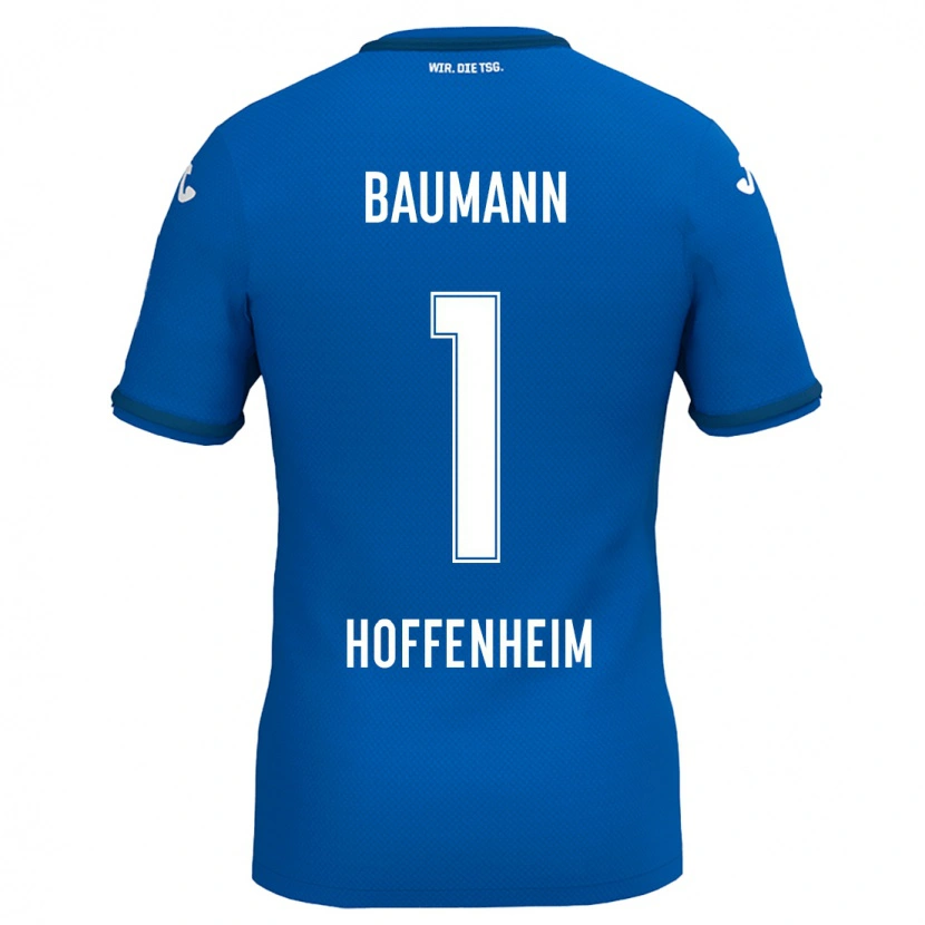 Danxen Heren Oliver Baumann #1 Koningsblauw Thuisshirt Thuistenue 2024/25 T-Shirt