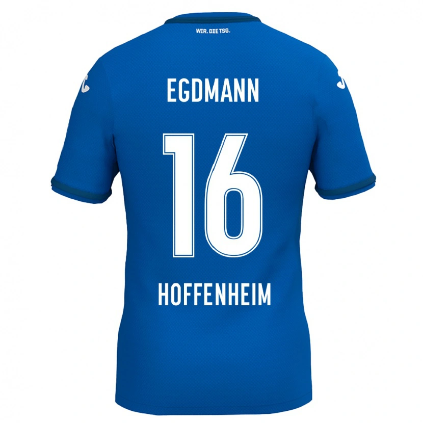 Danxen Heren Mika Egdmann #16 Koningsblauw Thuisshirt Thuistenue 2024/25 T-Shirt