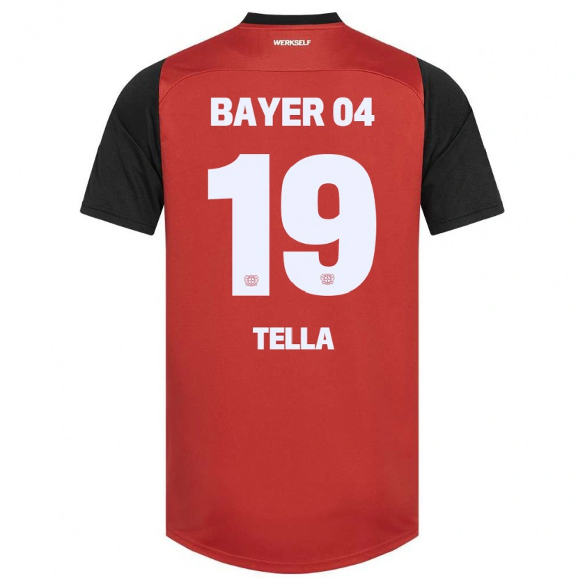 Danxen Heren Nathan Tella #19 Rood Zwart Thuisshirt Thuistenue 2024/25 T-Shirt