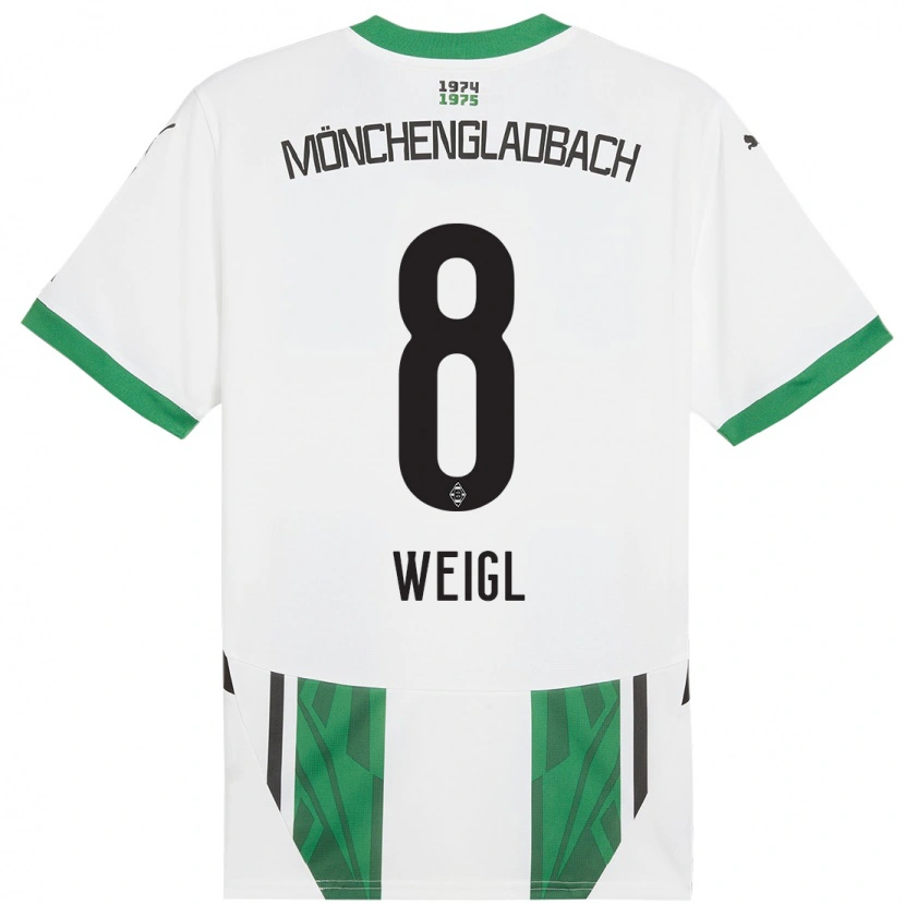 Danxen Heren Julian Weigl #8 Wit Groen Thuisshirt Thuistenue 2024/25 T-Shirt