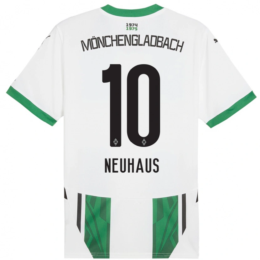 Danxen Heren Florian Neuhaus #10 Wit Groen Thuisshirt Thuistenue 2024/25 T-Shirt