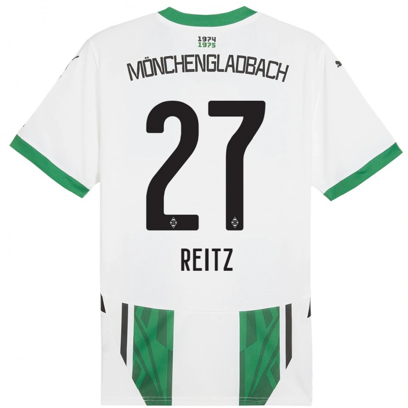 Danxen Heren Rocco Reitz #27 Wit Groen Thuisshirt Thuistenue 2024/25 T-Shirt