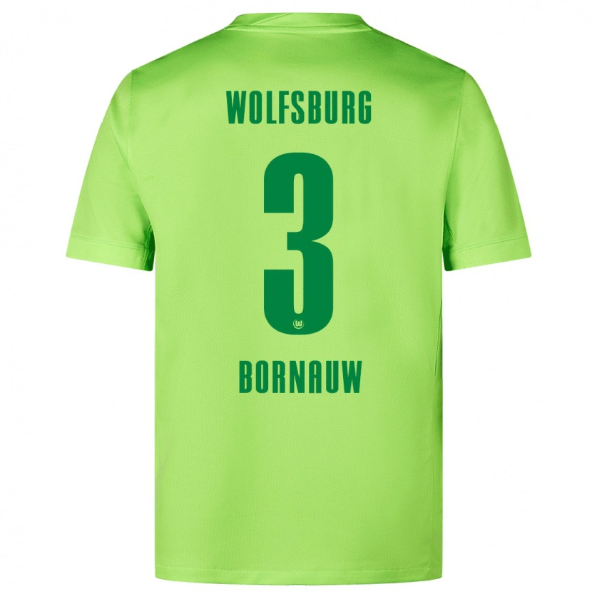 Danxen Heren Sebastiaan Bornauw #3 Fluorescerend Groen Thuisshirt Thuistenue 2024/25 T-Shirt