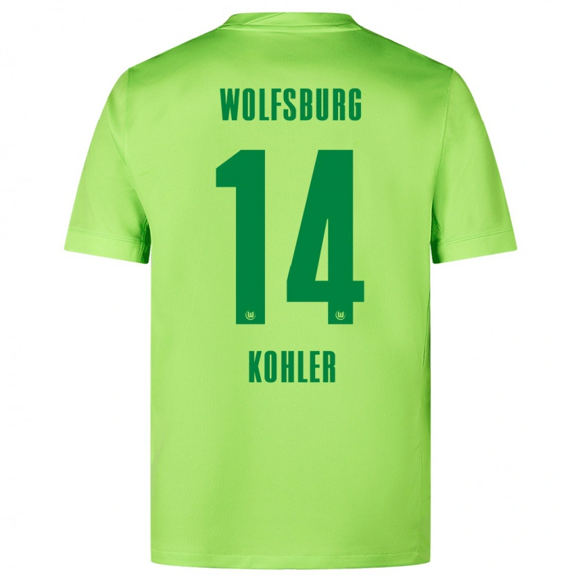 Danxen Heren Leonard Köhler #14 Fluorescerend Groen Thuisshirt Thuistenue 2024/25 T-Shirt