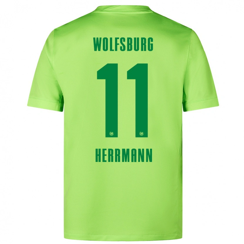 Danxen Heren Max Herrmann #11 Fluorescerend Groen Thuisshirt Thuistenue 2024/25 T-Shirt