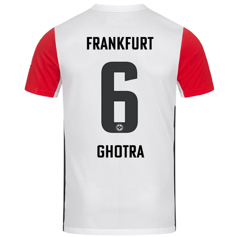 Danxen Heren Harpreet Ghotra #6 Wit Rood Thuisshirt Thuistenue 2024/25 T-Shirt