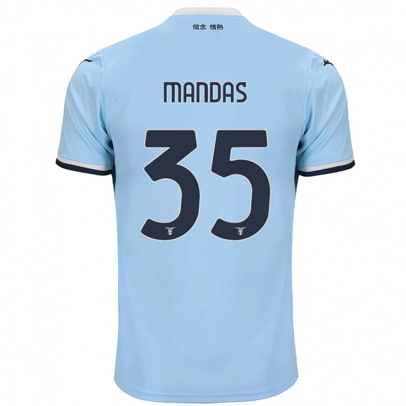 Danxen Heren Christos Mandas #35 Blauw Thuisshirt Thuistenue 2024/25 T-Shirt