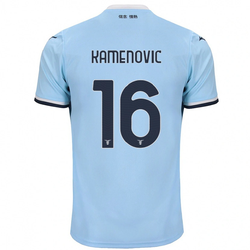 Danxen Heren Dimitrije Kamenović #16 Blauw Thuisshirt Thuistenue 2024/25 T-Shirt