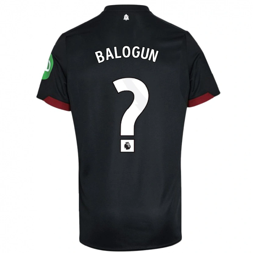 Danxen Heren Majid Balogun #0 Zwart Wit Uitshirt Uittenue 2024/25 T-Shirt