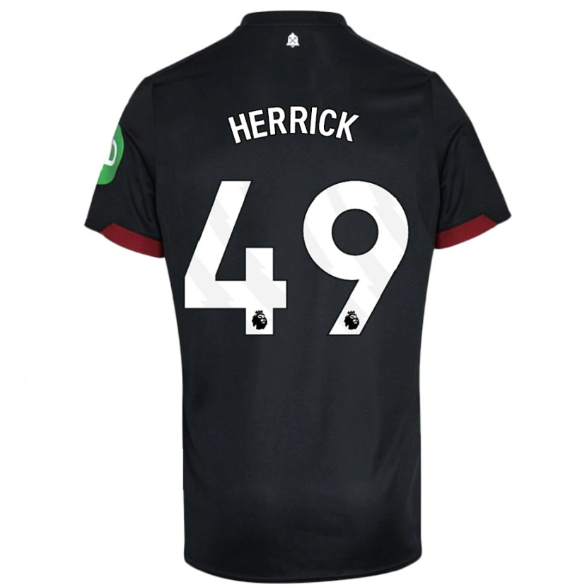 Danxen Heren Finlay Herrick #49 Zwart Wit Uitshirt Uittenue 2024/25 T-Shirt