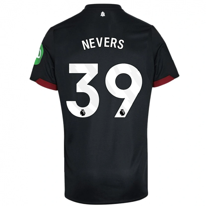 Danxen Heren Thierry Nevers #39 Zwart Wit Uitshirt Uittenue 2024/25 T-Shirt