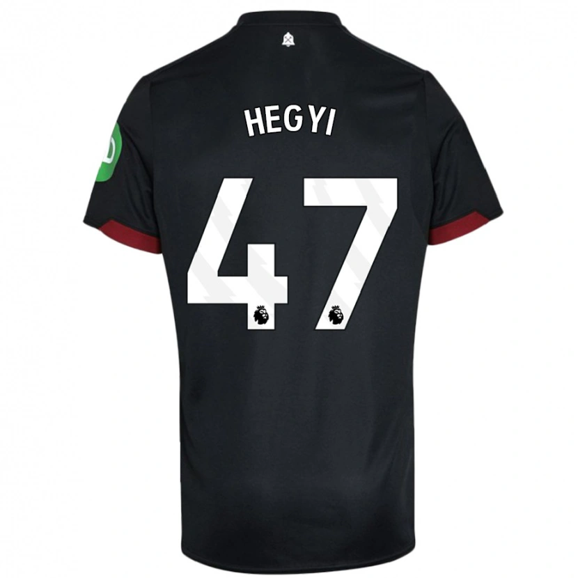 Danxen Heren Krisztian Hegyi #47 Zwart Wit Uitshirt Uittenue 2024/25 T-Shirt