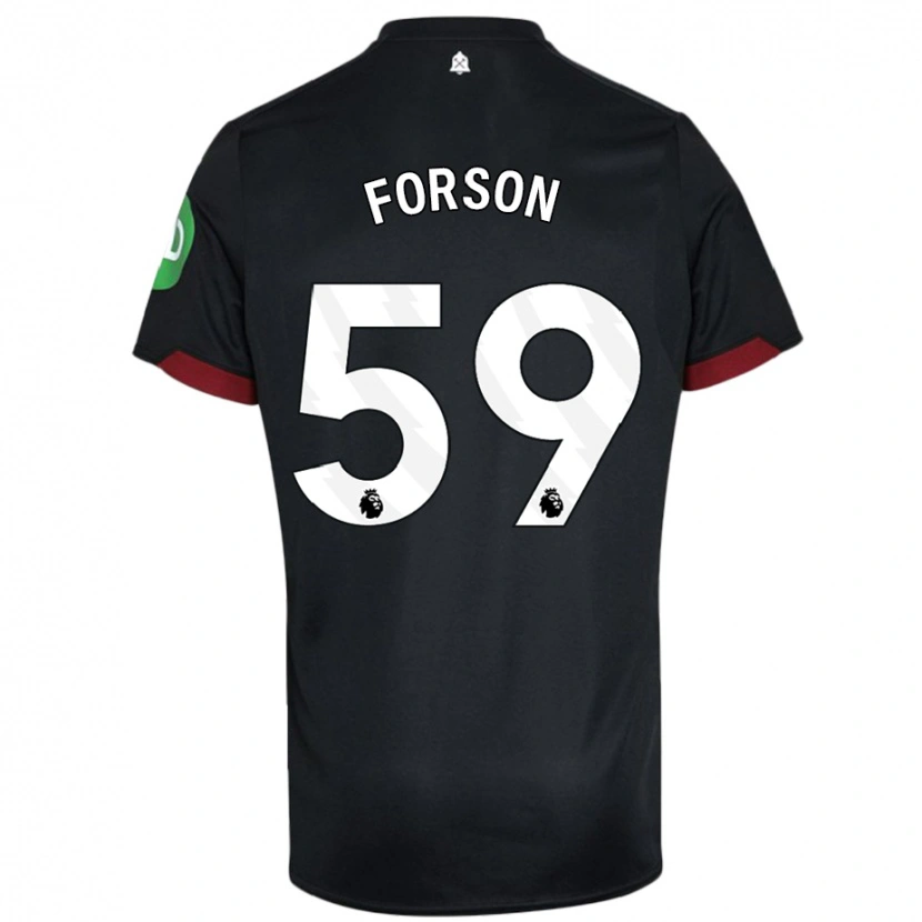 Danxen Heren Keenan Forson #59 Zwart Wit Uitshirt Uittenue 2024/25 T-Shirt