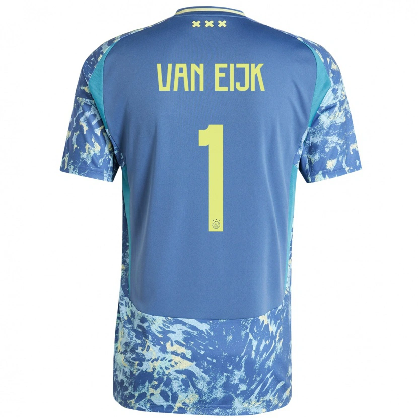 Danxen Heren Regina Van Eijk #1 Grijs Blauw Geel Uitshirt Uittenue 2024/25 T-Shirt