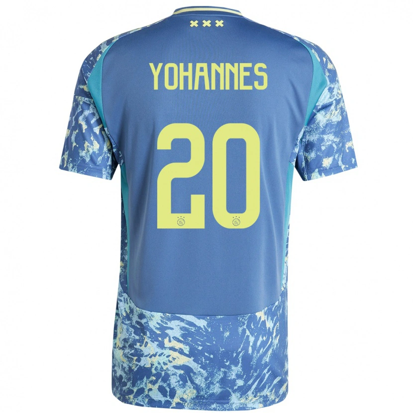 Danxen Heren Lily Yohannes #20 Grijs Blauw Geel Uitshirt Uittenue 2024/25 T-Shirt