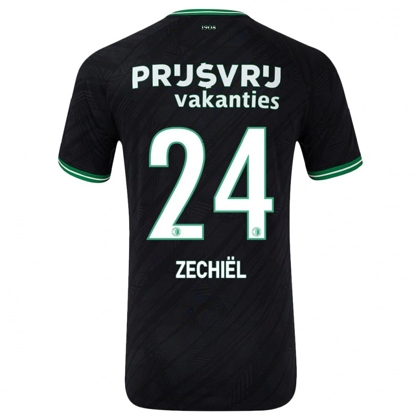 Danxen Heren Gjivai Zechiël #24 Zwart Groen Uitshirt Uittenue 2024/25 T-Shirt