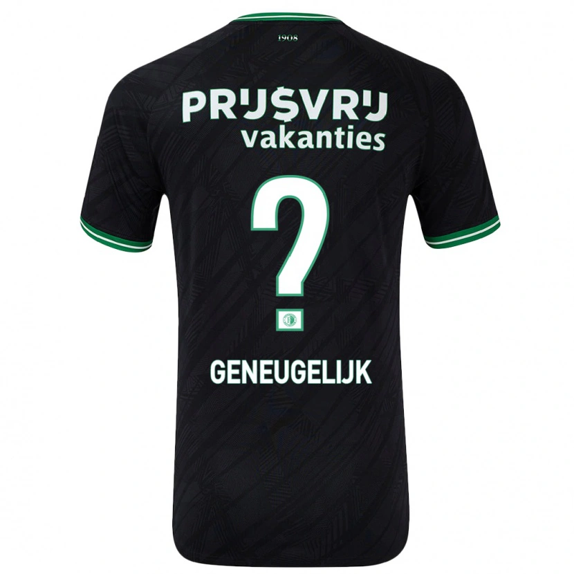 Danxen Heren Ivar Geneugelijk #0 Zwart Groen Uitshirt Uittenue 2024/25 T-Shirt