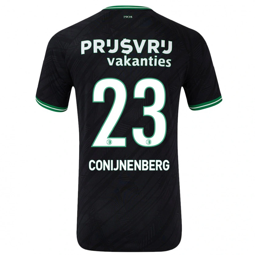 Danxen Heren Jada Conijnenberg #23 Zwart Groen Uitshirt Uittenue 2024/25 T-Shirt