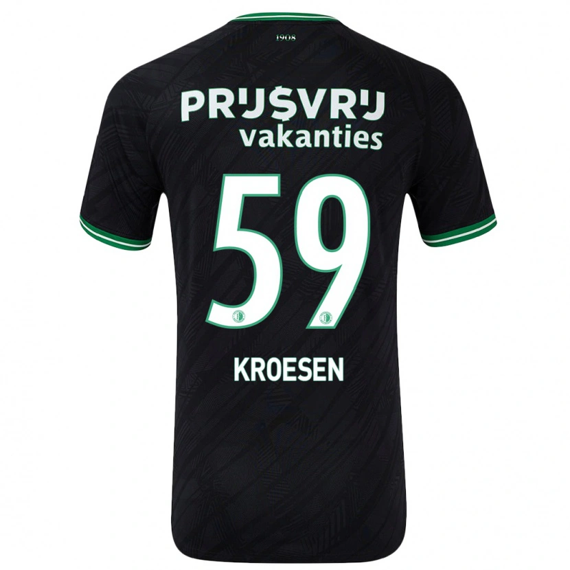 Danxen Heren Jaimy Kroesen #59 Zwart Groen Uitshirt Uittenue 2024/25 T-Shirt