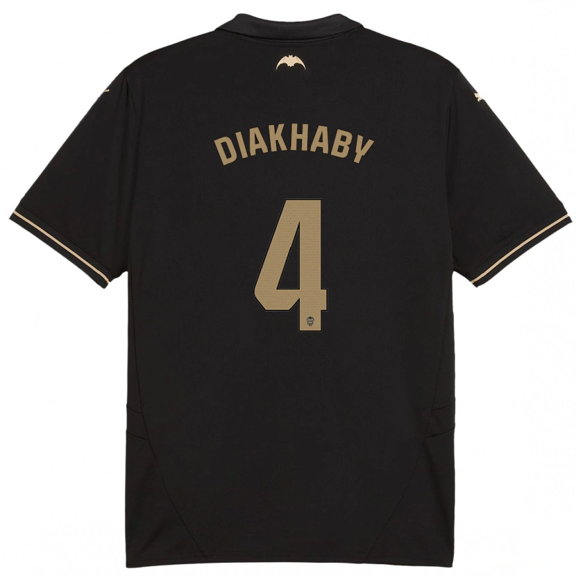 Danxen Heren Mouctar Diakhaby #4 Zwart Uitshirt Uittenue 2024/25 T-Shirt