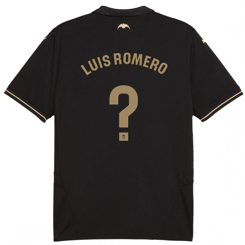 Danxen Heren Luis Romero #0 Zwart Uitshirt Uittenue 2024/25 T-Shirt