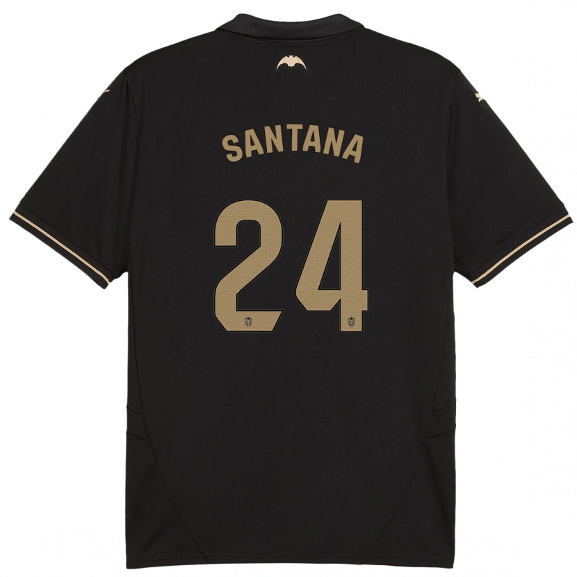 Danxen Heren Ismael Santana #24 Zwart Uitshirt Uittenue 2024/25 T-Shirt