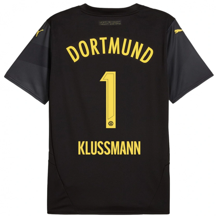 Danxen Heren Leon Klußmann #1 Zwart Geel Uitshirt Uittenue 2024/25 T-Shirt