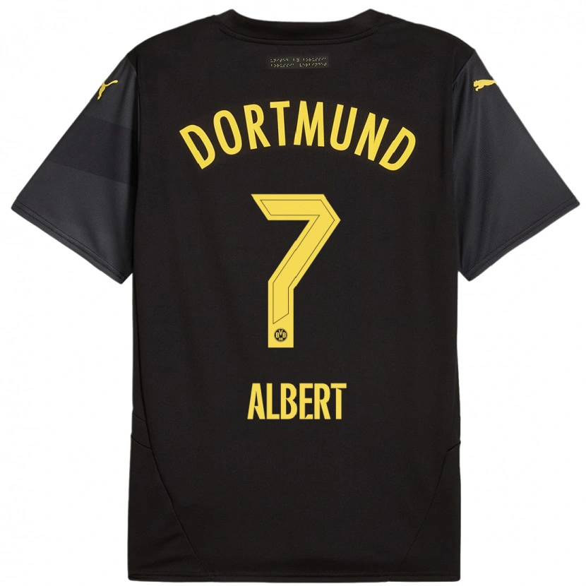 Danxen Heren Mathis Albert #7 Zwart Geel Uitshirt Uittenue 2024/25 T-Shirt