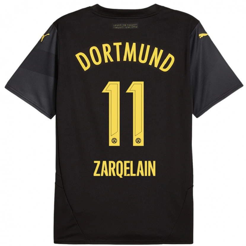 Danxen Heren Fadi Zarqelain #11 Zwart Geel Uitshirt Uittenue 2024/25 T-Shirt