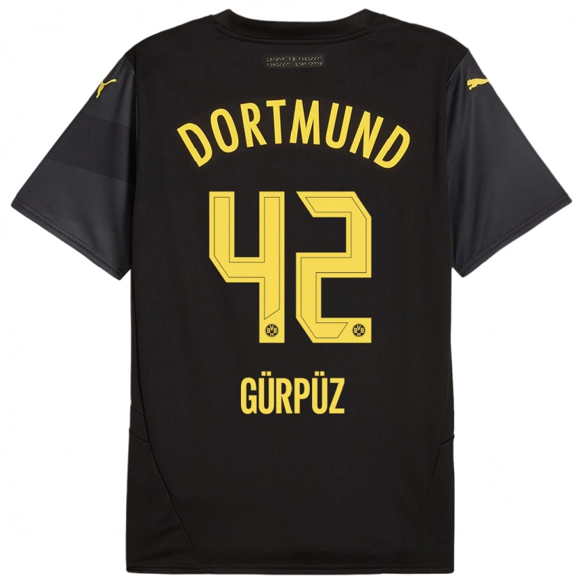 Danxen Heren Goktan Gurpuz #42 Zwart Geel Uitshirt Uittenue 2024/25 T-Shirt