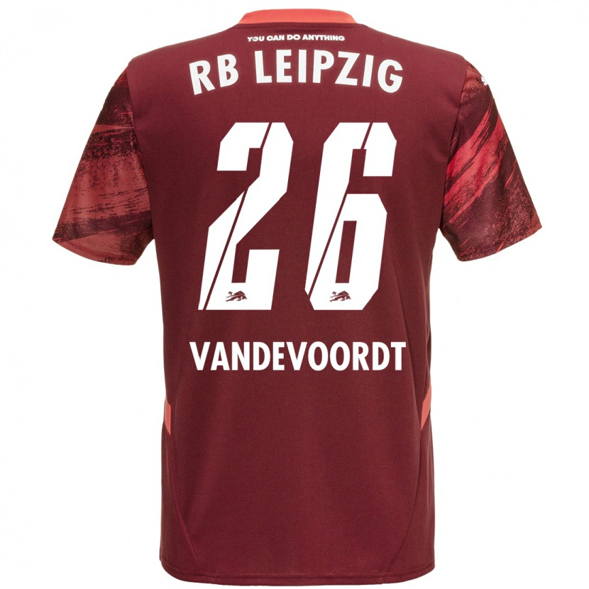 Danxen Heren Maarten Vandevoordt #26 Bordeauxrood Uitshirt Uittenue 2024/25 T-Shirt